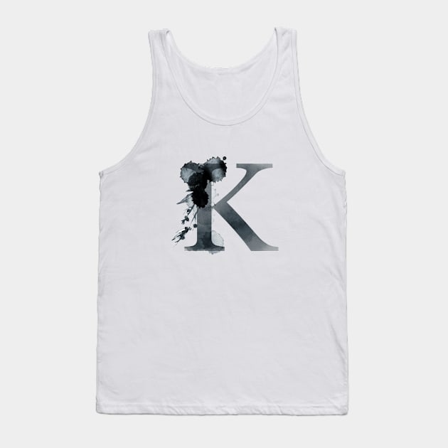 Floral Monogram K Dark Herbs And Flora Tank Top by floralmonogram